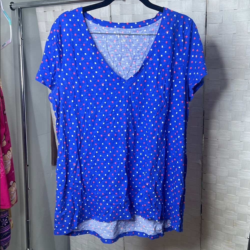Lilly Pulitzer Etta V-Neck Tee size L